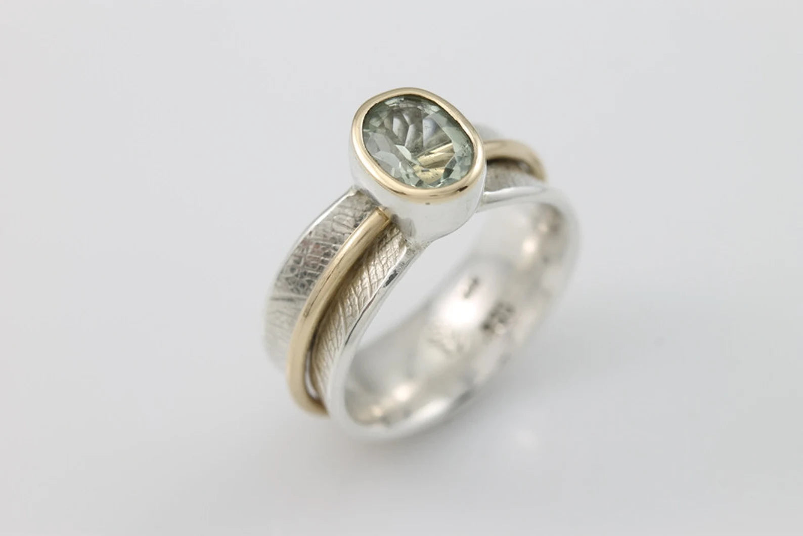 Grüner Amethyst Ring