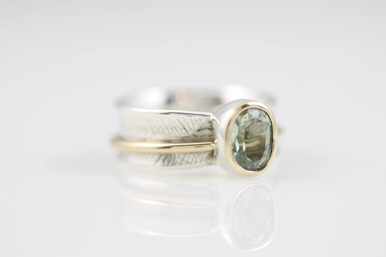 Grüner Amethyst Ring
