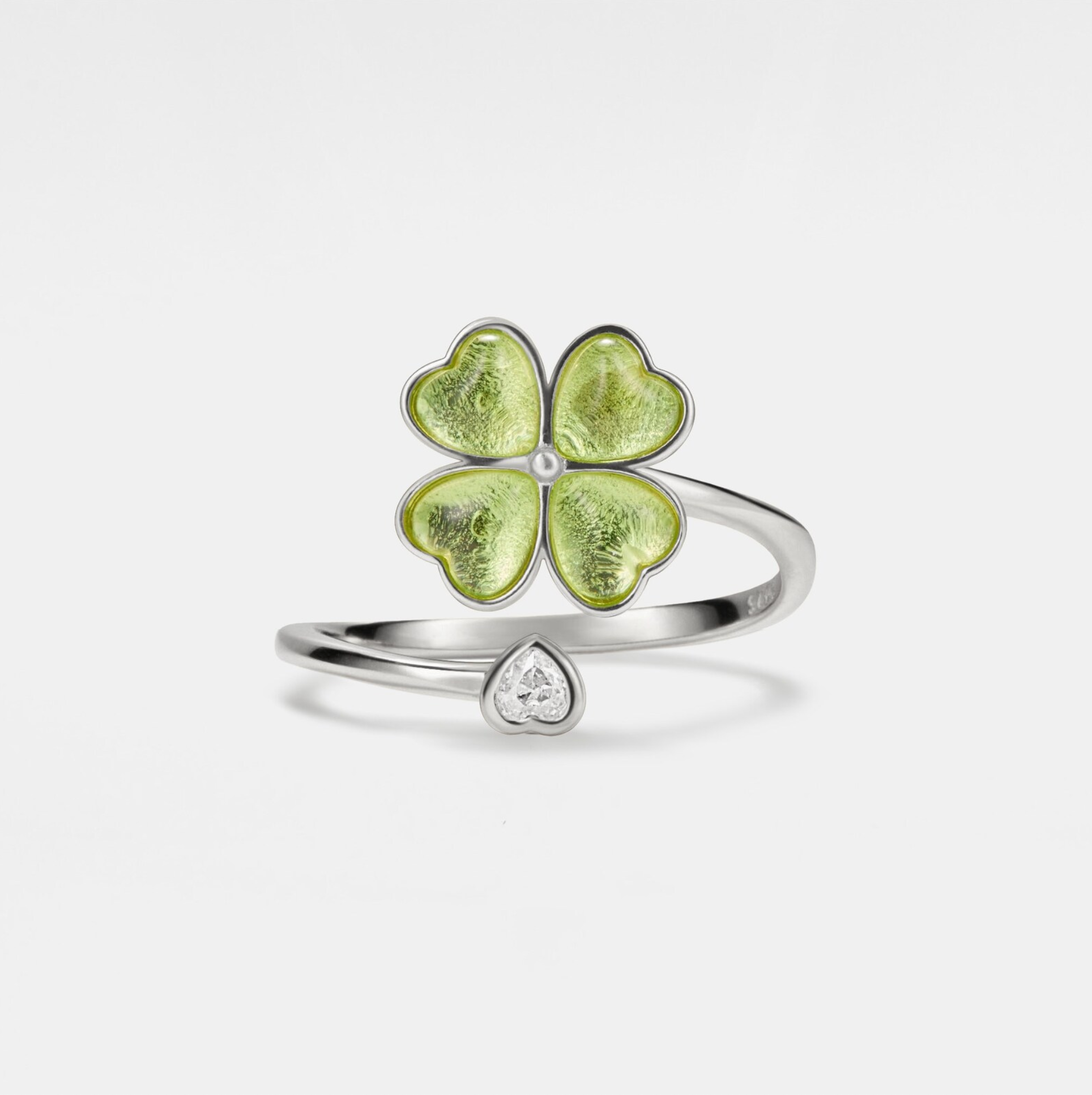 Vierblättriges Kleeblatt Ring