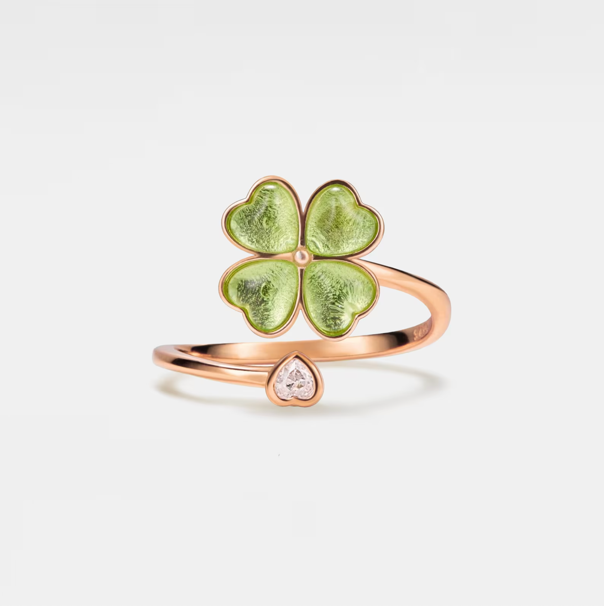 Vierblättriges Kleeblatt Ring