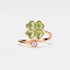 Vierblättriges Kleeblatt Ring