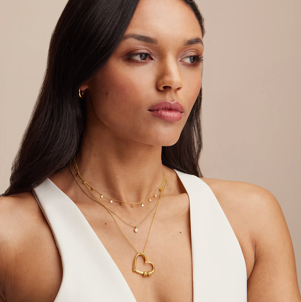 Collana con nome a forma di cuore personalizzata